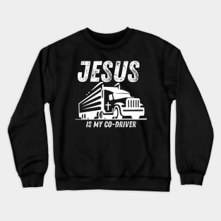 Jesus Co-Driver White Crewneck Sweatshirt